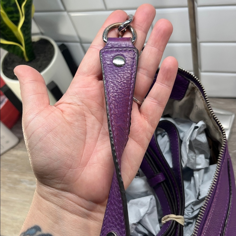 0880 Michael Kors purple pebble leather hobo 258570880 - Picture 16 of 16